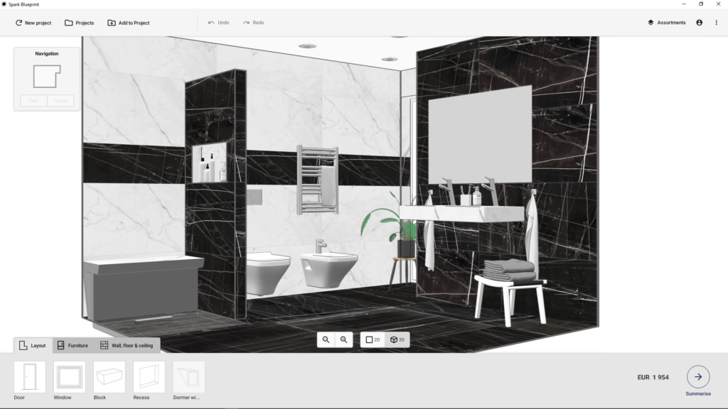 Bathroom design software from Spark Vision