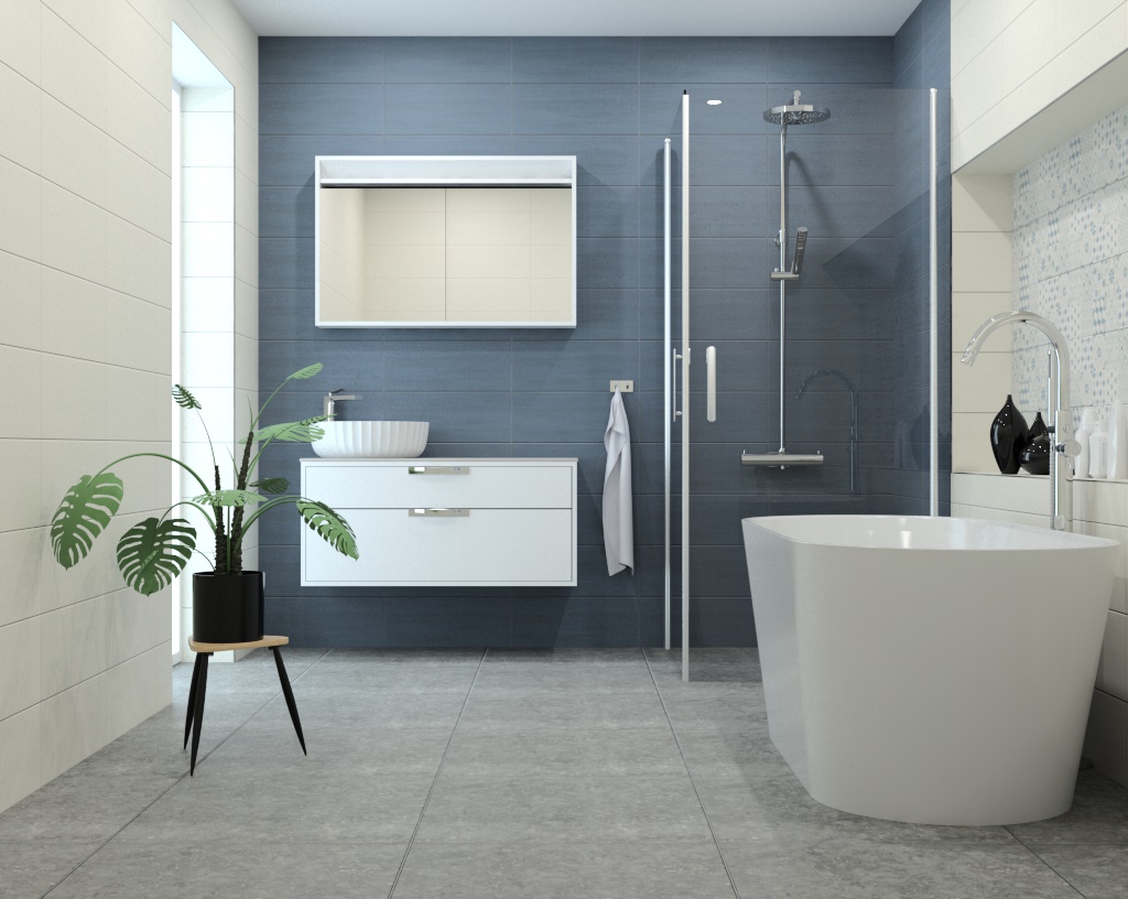 High Render Bathroom Rendering from 3D Bathroom Planning