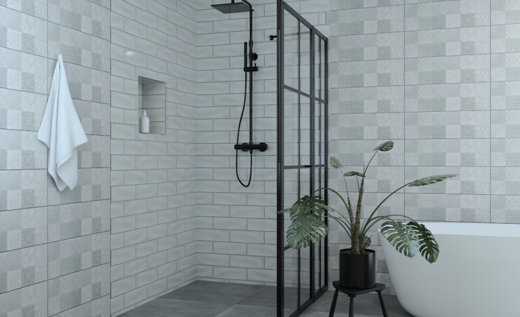 White Subway Tiles with a Classic Bathroom Setup