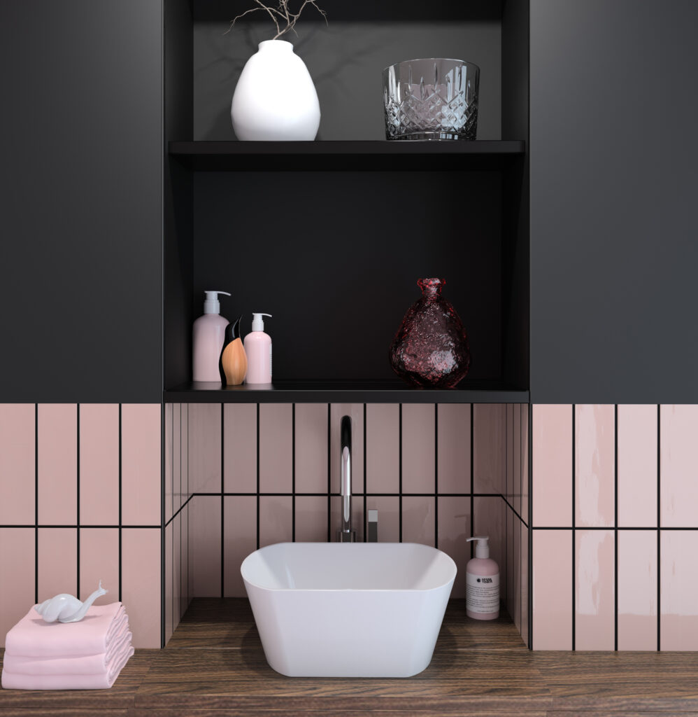 Bathroom Sink with Tiles designed in Spark Blueprint