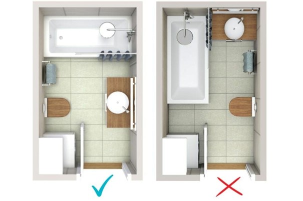 Right & Wrong Bathroom Layout